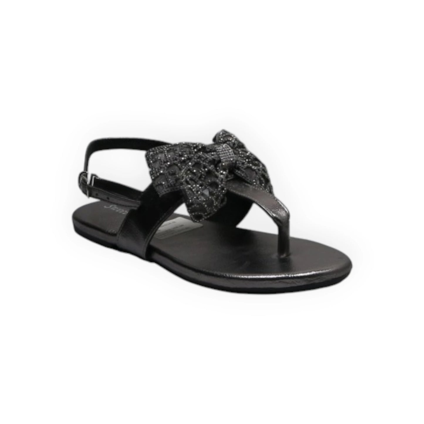 Sweet Girl Embellished Bow Flat Sandals (415)