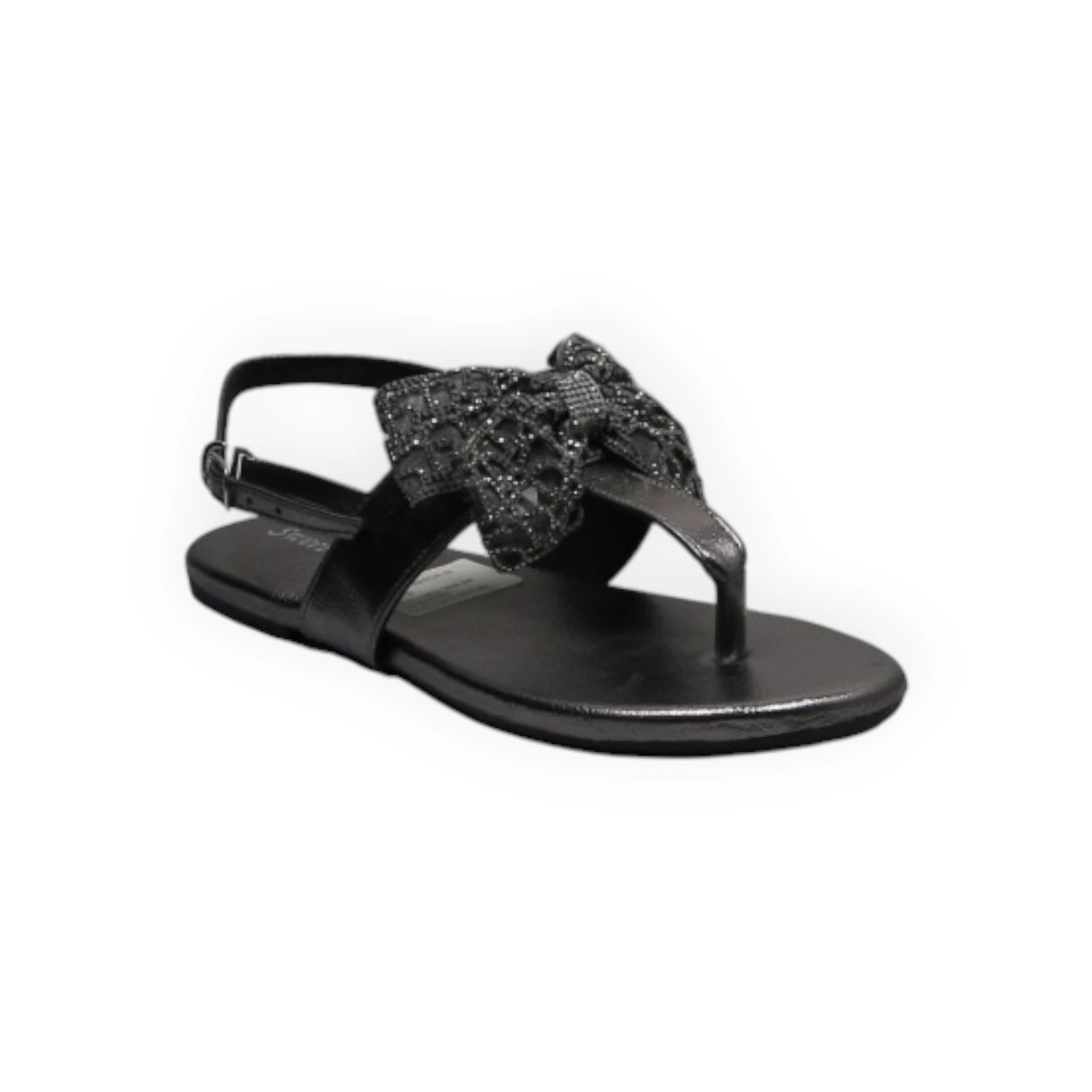 Sweet Girl Embellished Bow Flat Sandals (415)