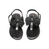 Sweet Girl Embellished Bow Flat Sandals (415)