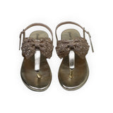 Sweet Girl Embellished Bow Flat Sandals (415)