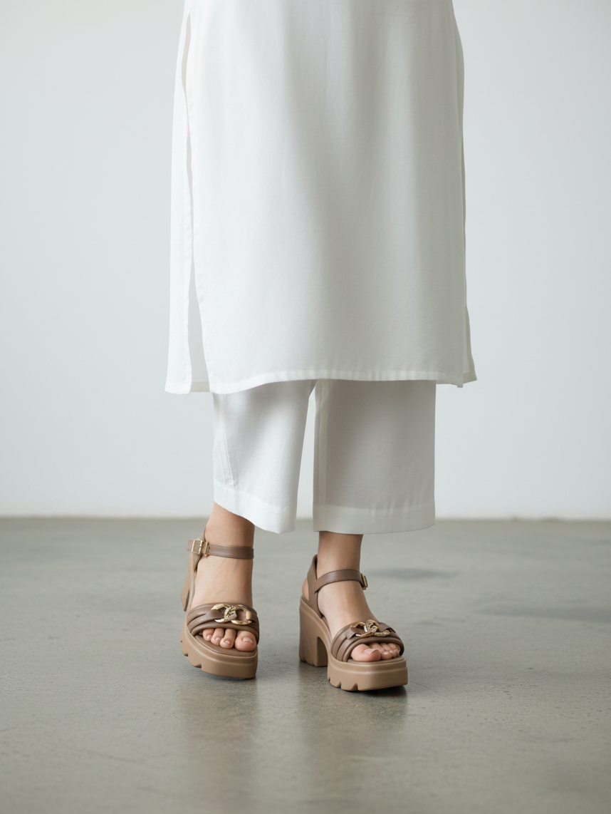 Platform Block Heel Sandals (430)