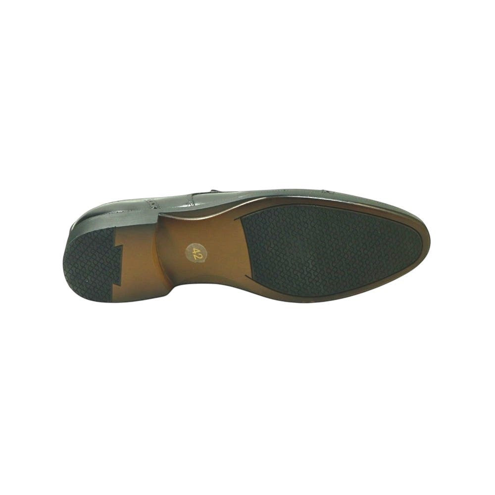 ARQS.PK 1726 dress shoe bottom view showing the textured rubber sole and heel with size 42 marking