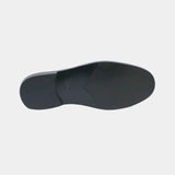 ARQS.PK 727 formal shoe featuring a smooth black leather sole with a low heel for everyday comfort and style.