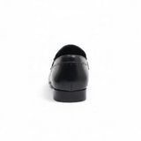 ARQS.PK black leather formal loafer dress shoe, back view showing polished finish and heel detail.