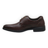 ARQS.PK brown leather derby dress shoes with square toe and lace-up closure for formal professional wear