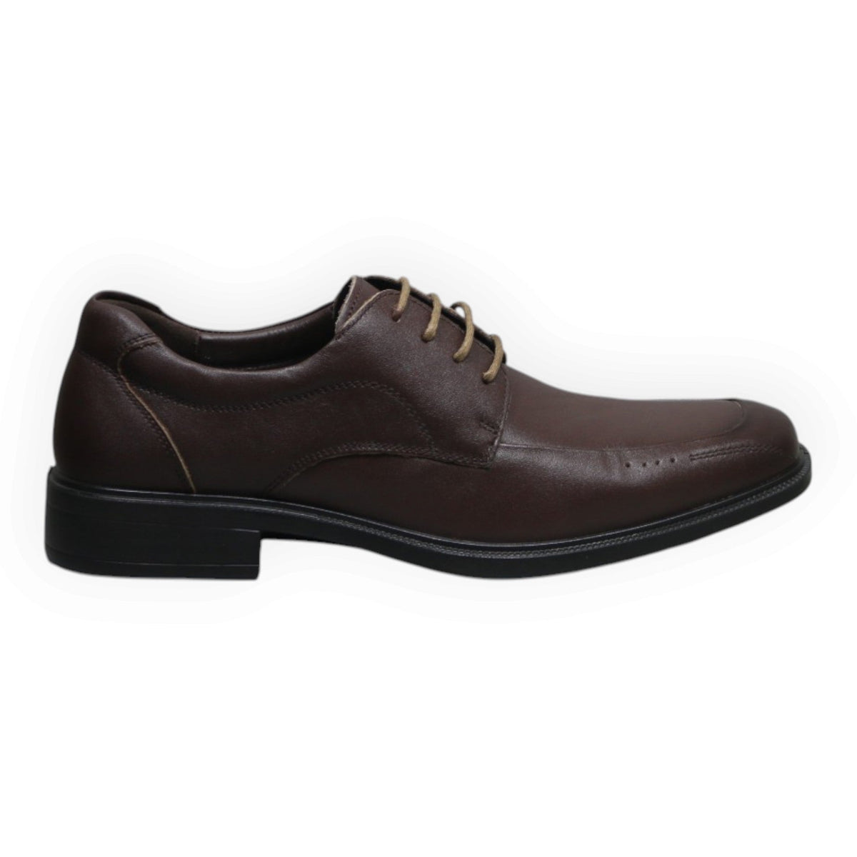 ARQS.PK brown leather derby dress shoes with square toe, lace-up closure, and elegant stitching for formal wear.