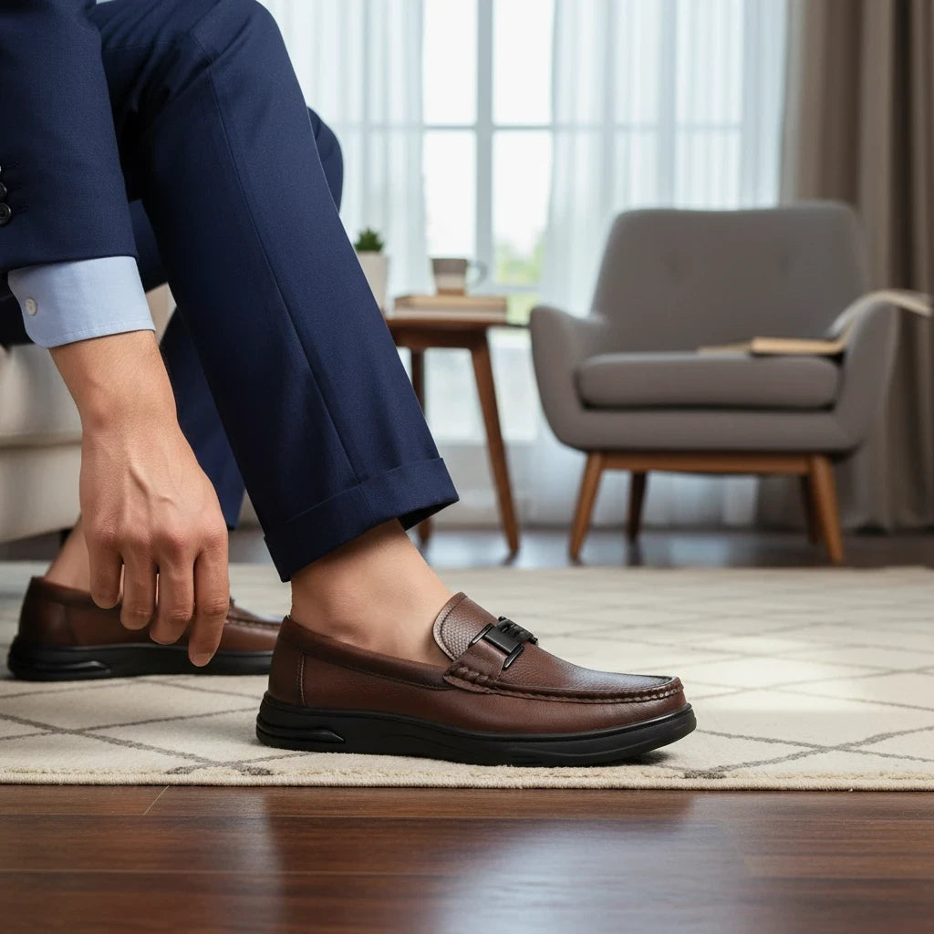 Classic Leather Casual Loafer Shoes (1710)