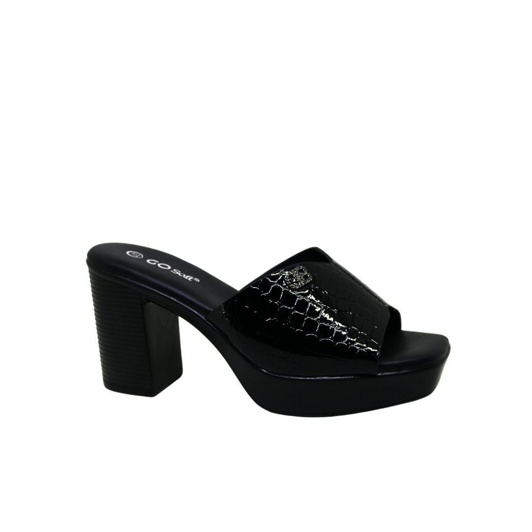 Happy Chunky Platform Mules
