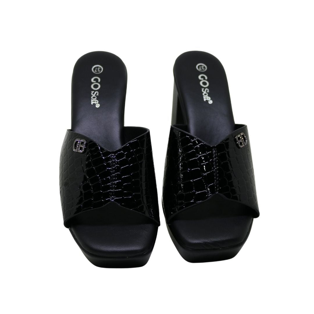 Happy Chunky Platform Mules